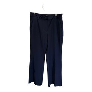 Talbots Navy blue stretch dress pants wide leg size 8